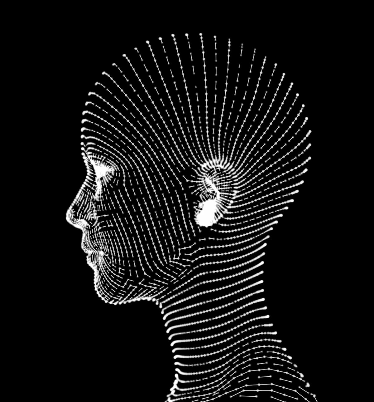 Cyborg de Inteligencia Artificial que representa tecnología del futuro