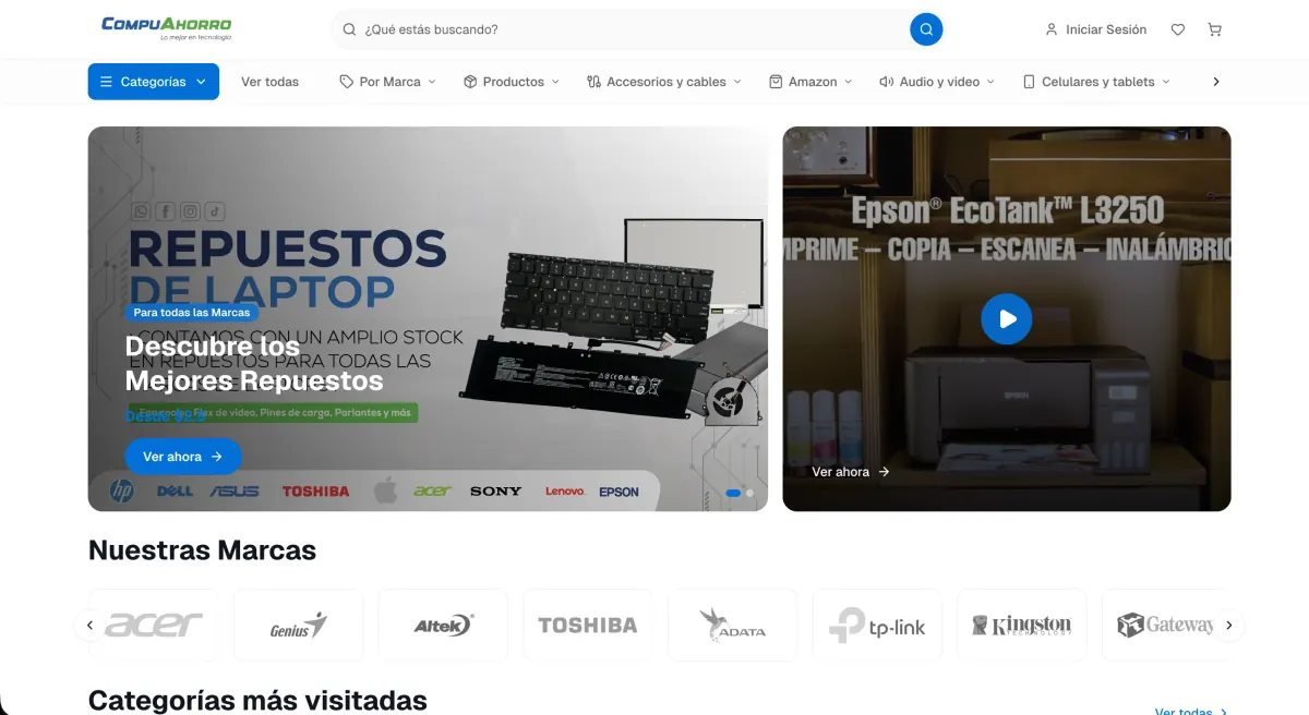 Caso de éxito e-commerce de Compu Ahorro desarrollado por iDrix
