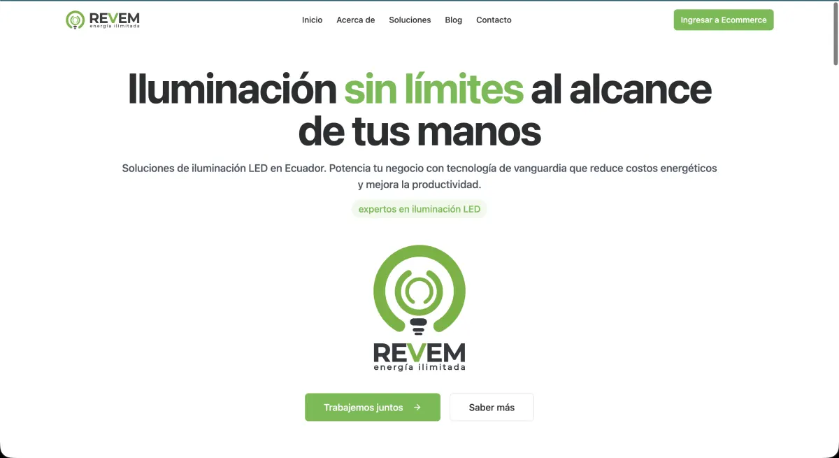 Caso de éxito e-commerce de REVEM Ecuador desarrollado por iDrix